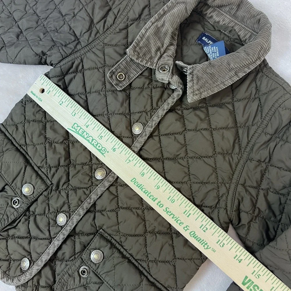 Y2K Ralph Lauren Jacket Toddler 5 Quilted Corduroy Collar Barn Equestrian Preppy